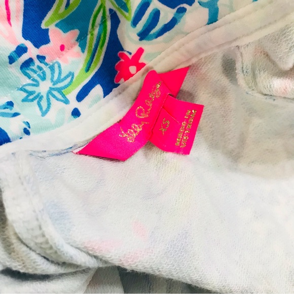 Lilly Pulitzer UPF 50+ Skipper Popover Coastal Blue Lion Around Sz XS - Picture 9 of 12